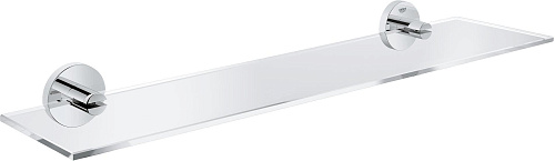 40799001 Essentials Полочка стеклянная, стекло/металл, L=530 мм 500_191_1431962